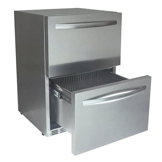 RCS 24-Inch 5.3 Cu. Ft. Outdoor Rated Dual Drawer Refrigerator REFR4 I Luxury Appliances Direct