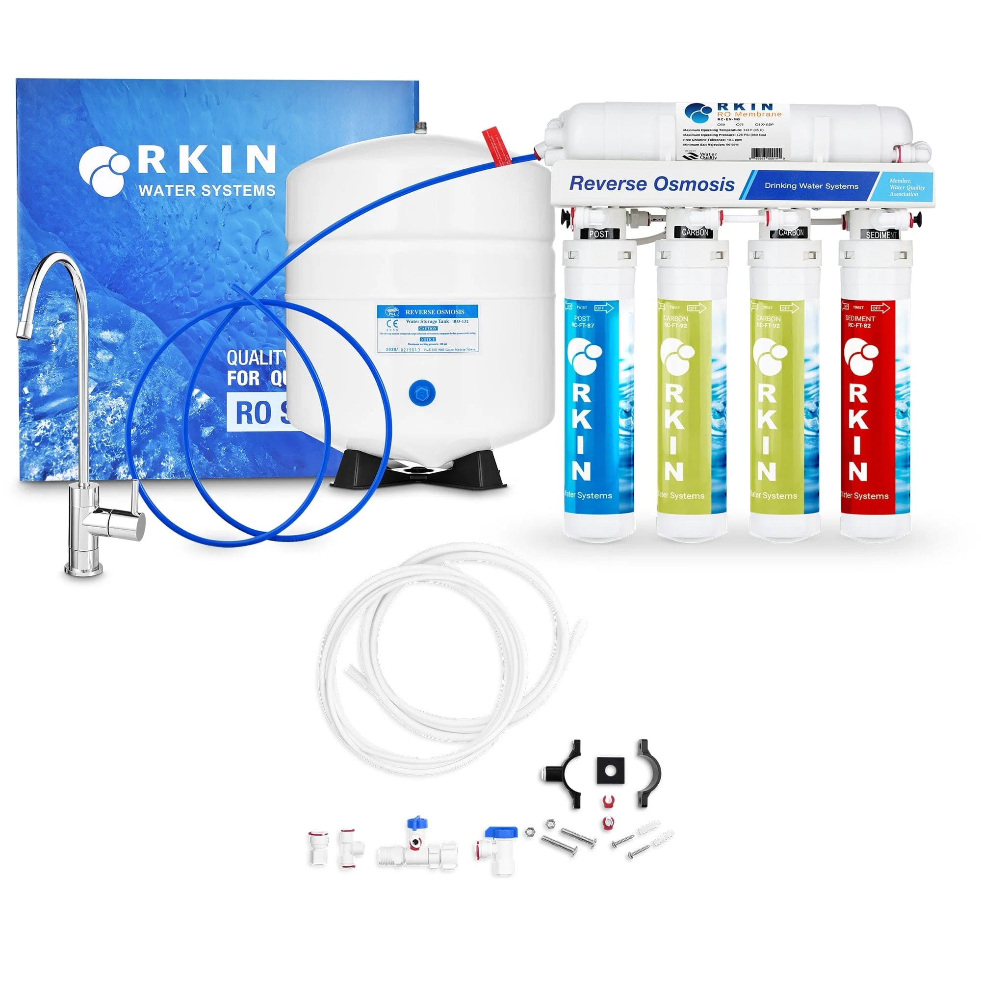 RKIN Flash Undersink Reverse Osmosis System with Chrome Lead-Free Faucet I Luxury Appliances Direct