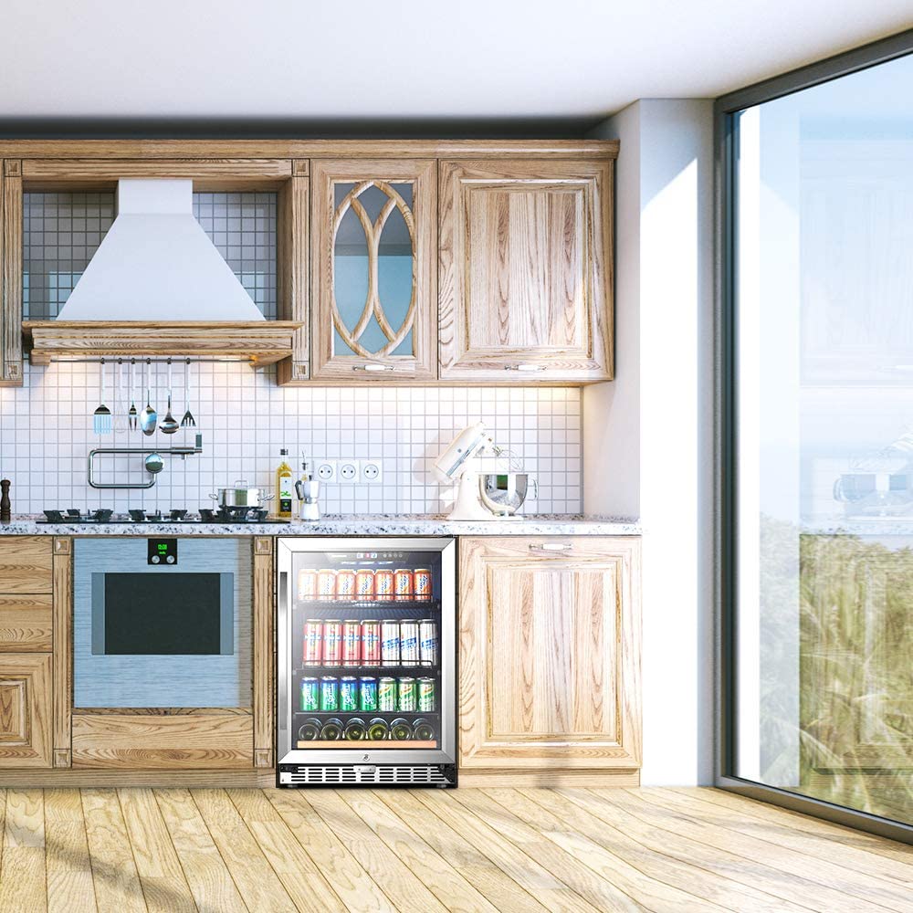 Sinoartizan 110 Cans 6 Bottles Single Zone Beverage Coolers ST-54D I Luxury Appliances Direct