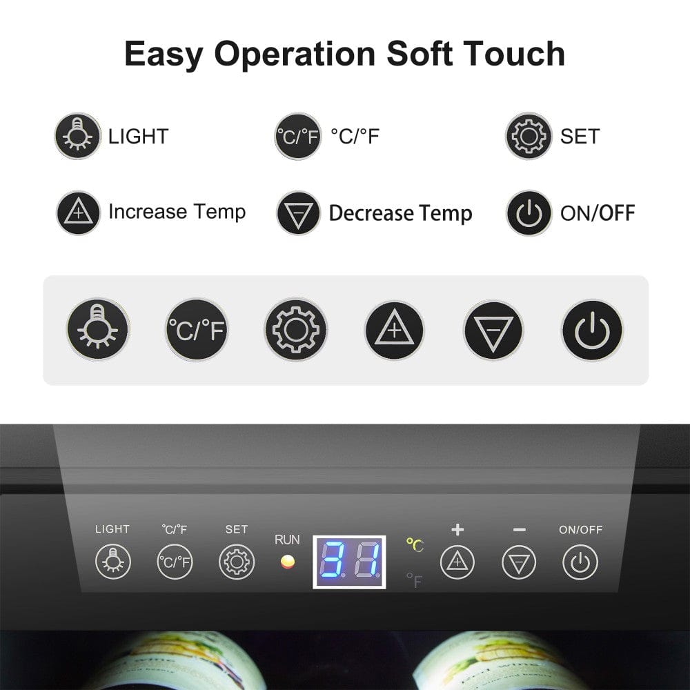 Sinoartizan 36 Bottles Dual Zone Stainless Steel Wine Coolers ST-36D I Luxury Appliances Direct