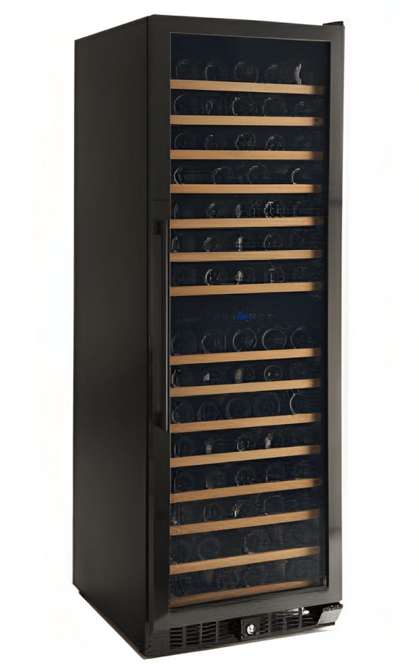 Smith & Hanks 166 Bottle Black Stainless Dual Zone Wine Fridge RW428DRBSS I Luxury Appliances Direct