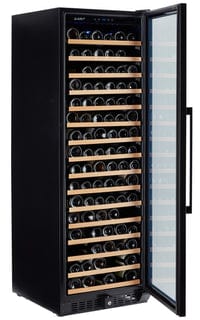 Smith & Hanks 166 Bottle Black Stainless Single Zone Wine Fridge RW428SRBSS I Luxury Appliances Direct