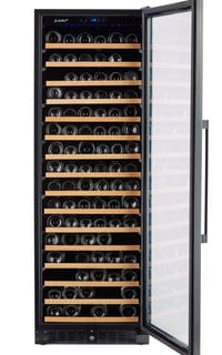 Smith & Hanks 166 Bottle Black Stainless Single Zone Wine Fridge RW428SRBSS I Luxury Appliances Direct