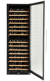 Smith & Hanks 166 Bottle Premium Dual Zone Stainless Steel Wine Fridge RW428DRE I Luxury Appliances Direct