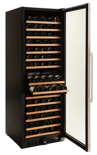 Smith & Hanks 166 Bottle Premium Dual Zone Stainless Steel Wine Fridge RW428DRE I Luxury Appliances Direct