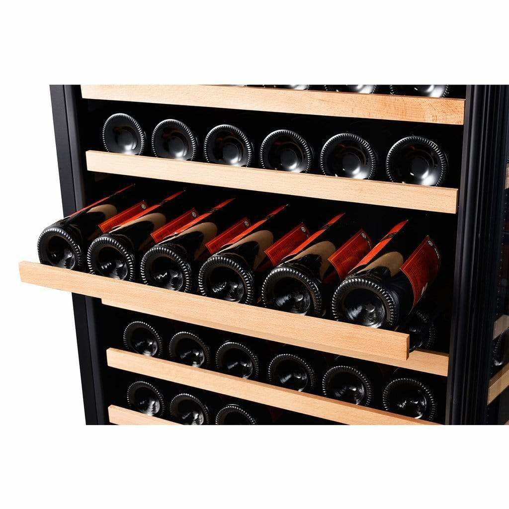 Smith & Hanks 166 Bottle Single Zone Smoked Black Glass Wine Fridge RW428SRG I Luxury Appliances Direct