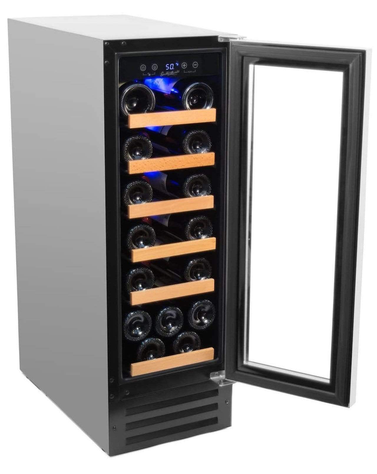 Smith & Hanks 19 Bottle Single Zone Built In Compressor Wine Fridge RW58SR I Luxury Appliances Direct