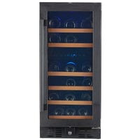 Smith & Hanks 32 Bottle Black Stainless Under Counter Dual Zone Wine Cooler RW88DRBSS I Luxury Appliances Direct