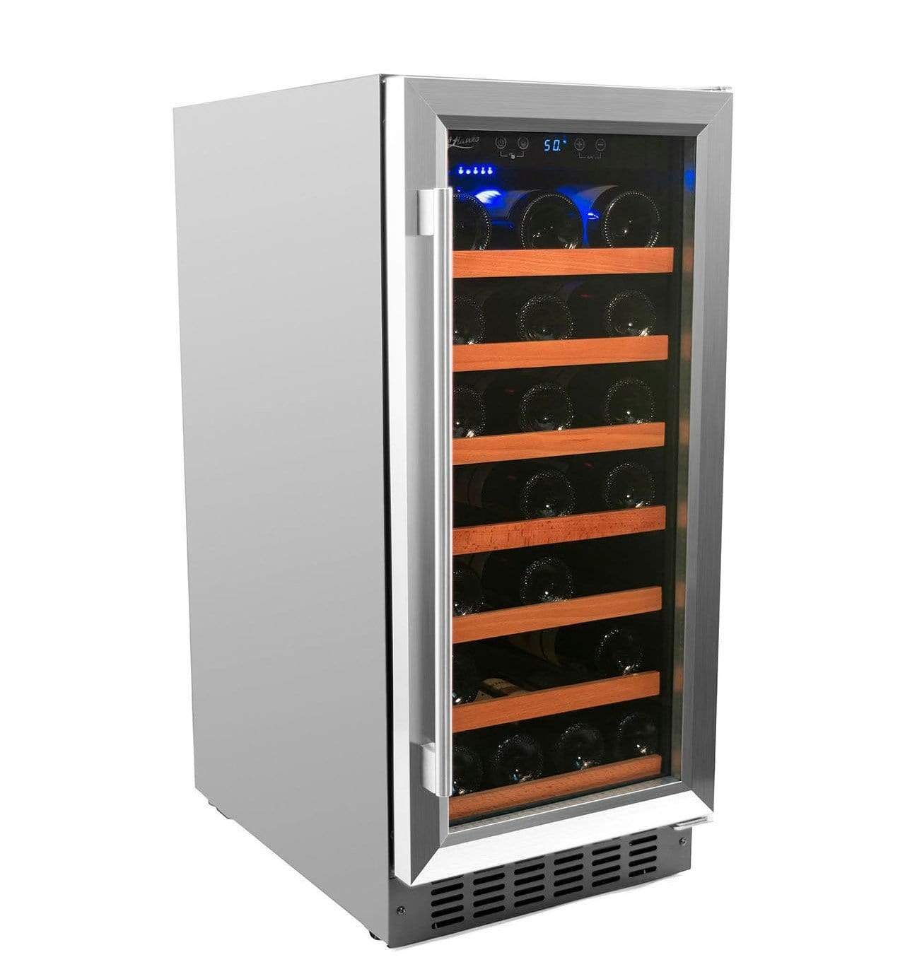 Smith & Hanks 34 Bottle Single Zone Built In Wine Fridge RW88SR I Luxury Appliances Direct