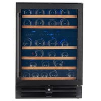 Smith & Hanks 46 Bottle Black Stainless Under Counter Dual Zone Wine Fridge RW145DRBSS I Luxury Appliances Direct
