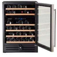 Smith & Hanks 46 Bottle Premium Dual Zone Under Counter Wine Cooler RW145DRE I Luxury Appliances Direct