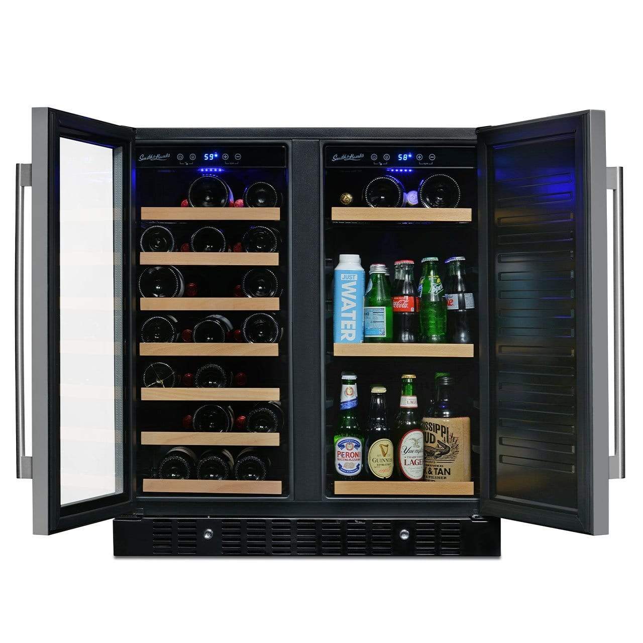 Smith & Hanks Stainless Steel Wine and Beverage Fridge BEV176SD I Luxury Appliances Direct