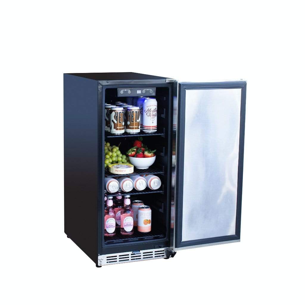 Summerset 15" Outdoor Rated Fridge w/Glass Door SSRFR-15G I Luxury Appliances Direct
