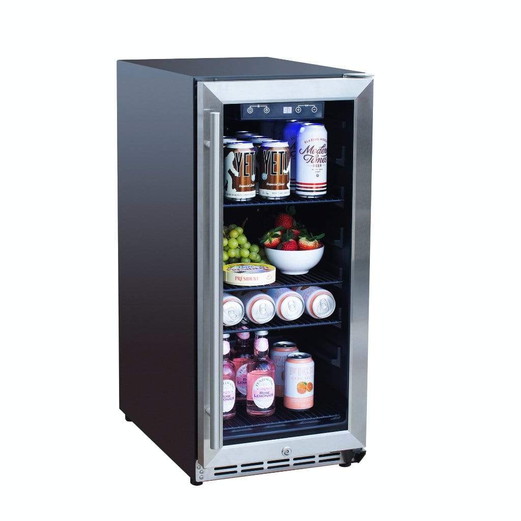 Summerset 15" Outdoor Rated Fridge w/Glass Door SSRFR-15G I Luxury Appliances Direct
