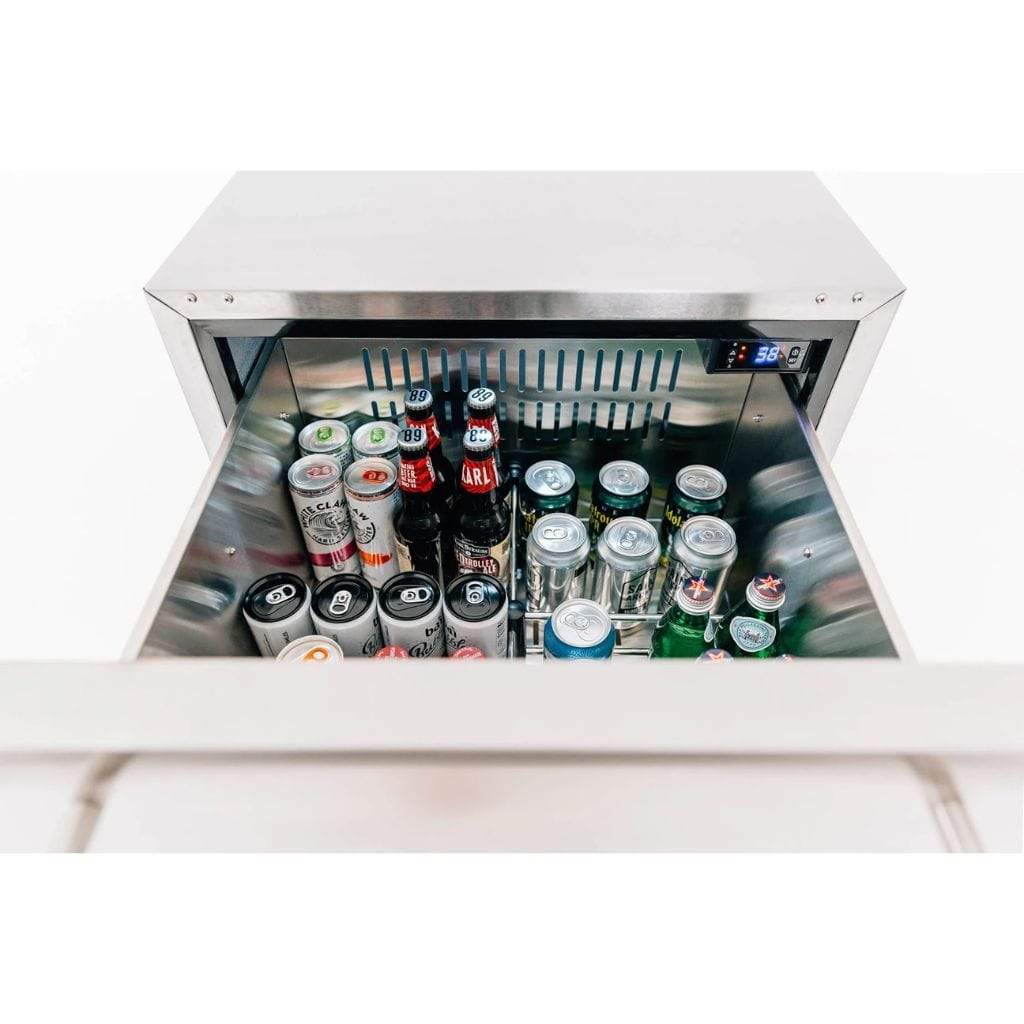 Summerset 24" 5.3 Cu. Ft. Outdoor Rated 2-Drawer Deluxe Refrigerator SSRFR-24DR2 I Luxury Appliances Direct