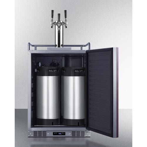 Summit 24" Panel Ready Triple Tap Kegerator SBC682PNRTRIPLE