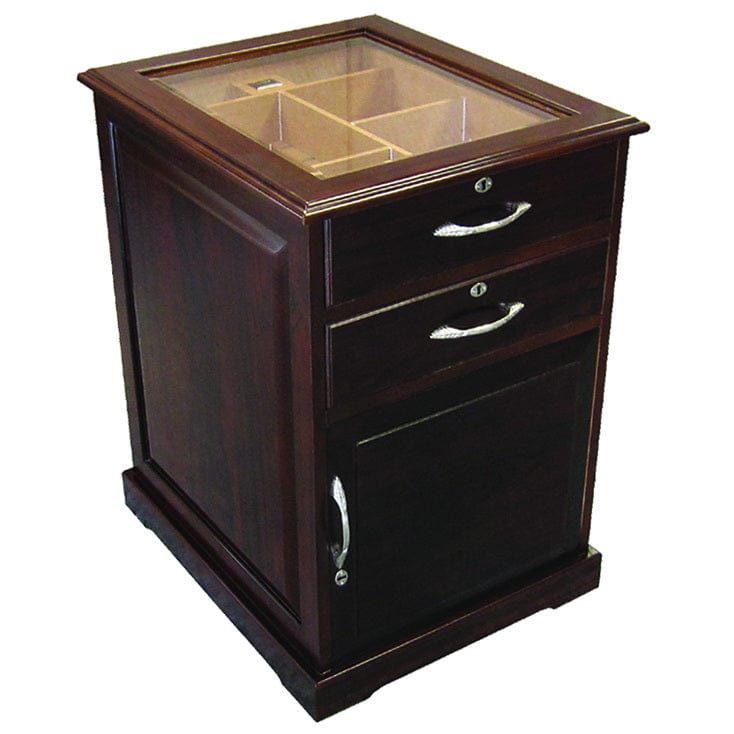 Prestige Import Group The Santiago End Table Cigar Humidor in Walnut SNTGO I Luxury Appliances Direct