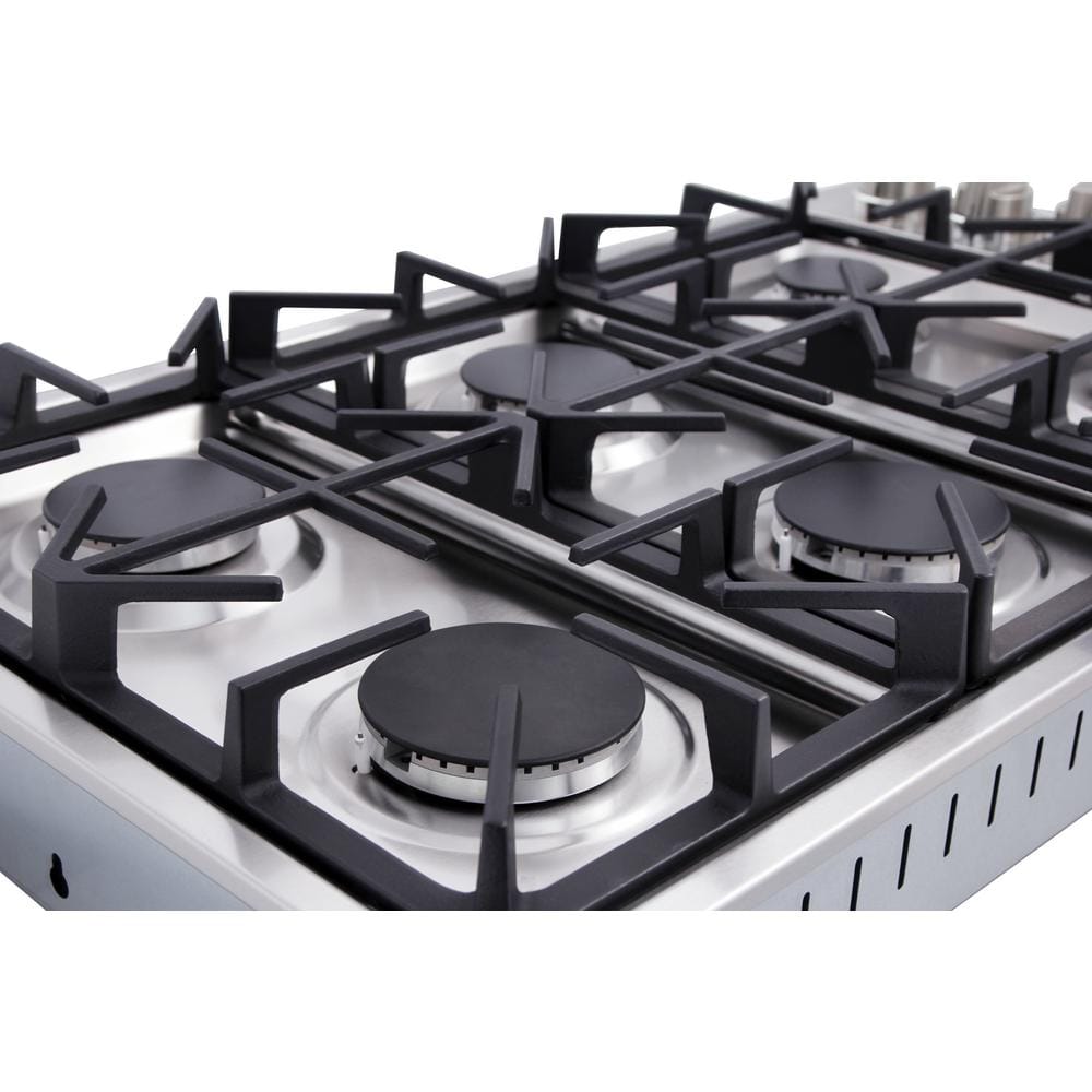 Thor 36 Inch Drop-in Cooktop in Stainless Steel TGC3601 I Luxury Appliances Direct