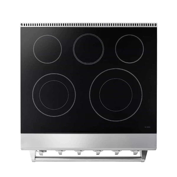 Thor Kitchen 2-Piece Appliance Package - 30" Electric Range and Under Cabinet Range Hood in Stainless Steel I Luxury Appliances Direct