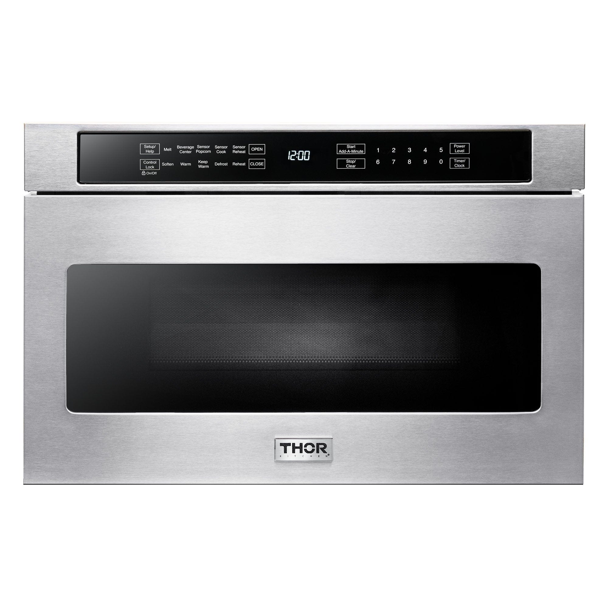 Thor Kitchen 24" 1.2 Cu. Ft. Microwave Drawer In Stainless Steel TMD2401 I Luxury Appliances Direct