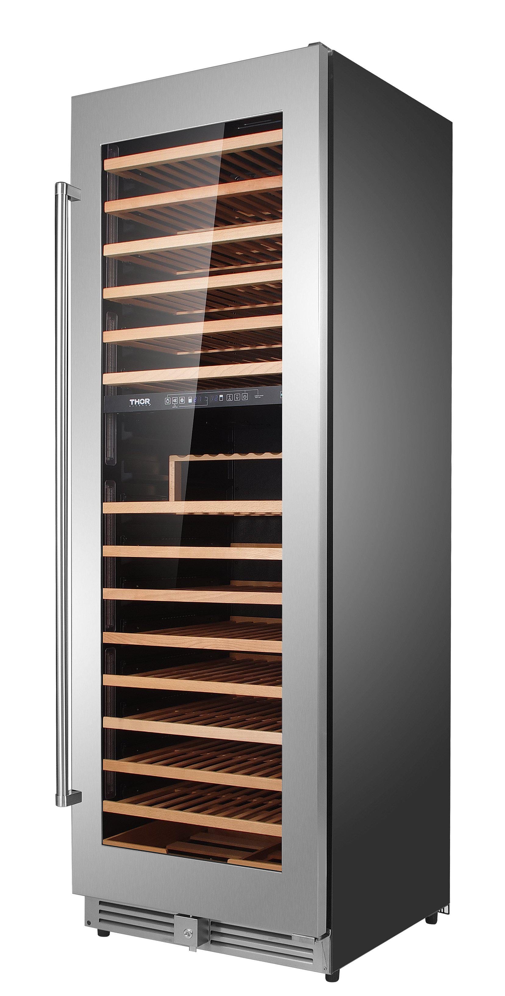 Thor Kitchen 24 in. 162 Bottle Dual Zone Wine Cooler TWC2403DI I Luxury Appliances Direct
