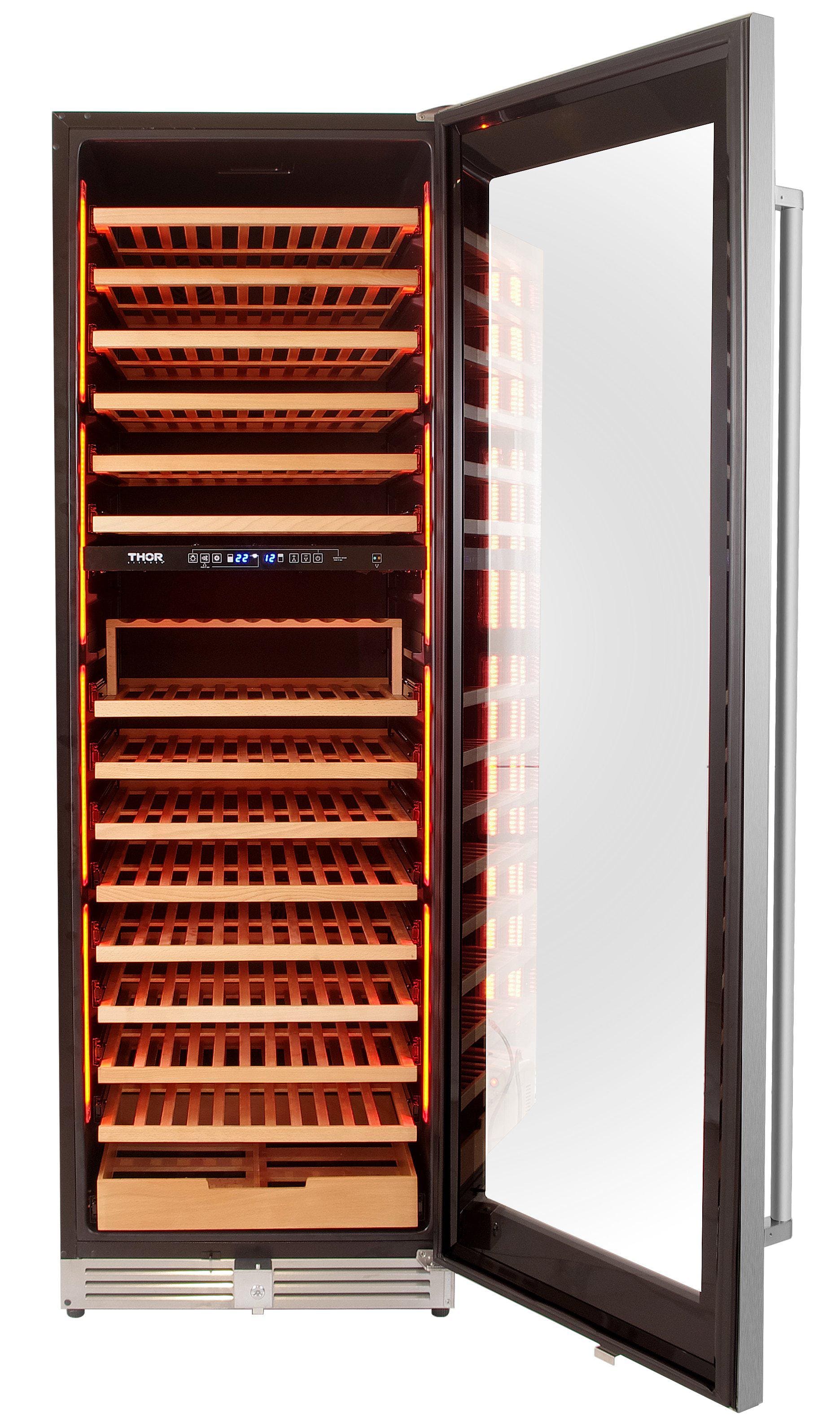 Thor Kitchen 24 in. 162 Bottle Dual Zone Wine Cooler TWC2403DI I Luxury Appliances Direct
