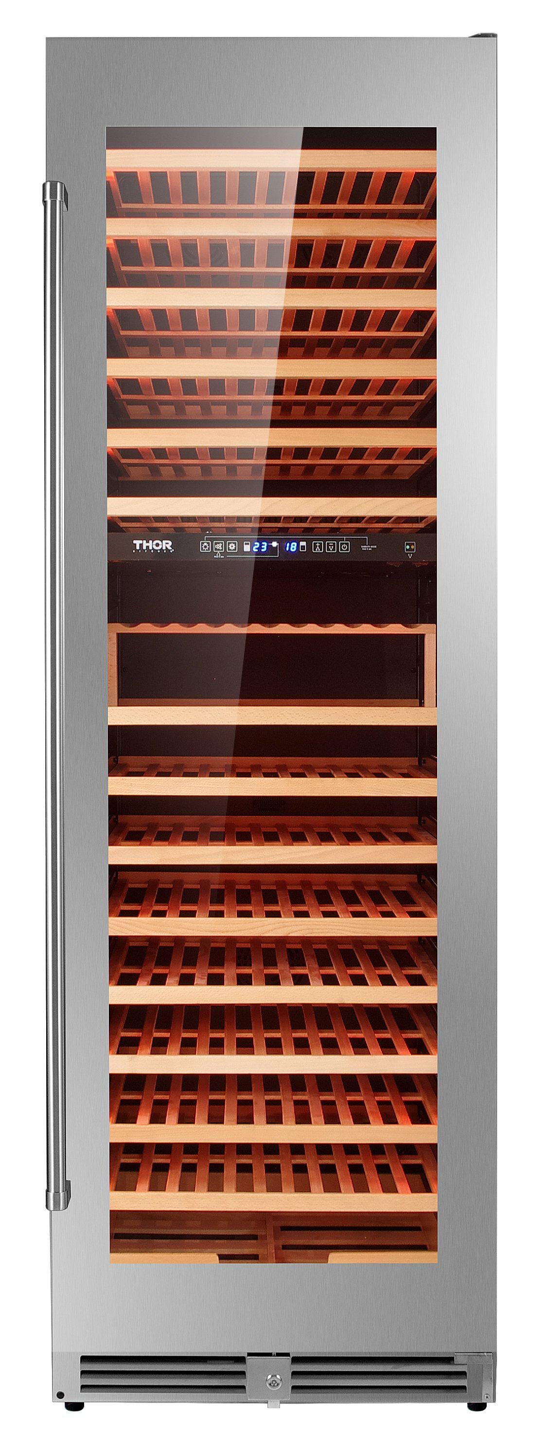 Thor Kitchen 24 in. 162 Bottle Dual Zone Wine Cooler TWC2403DI I Luxury Appliances Direct