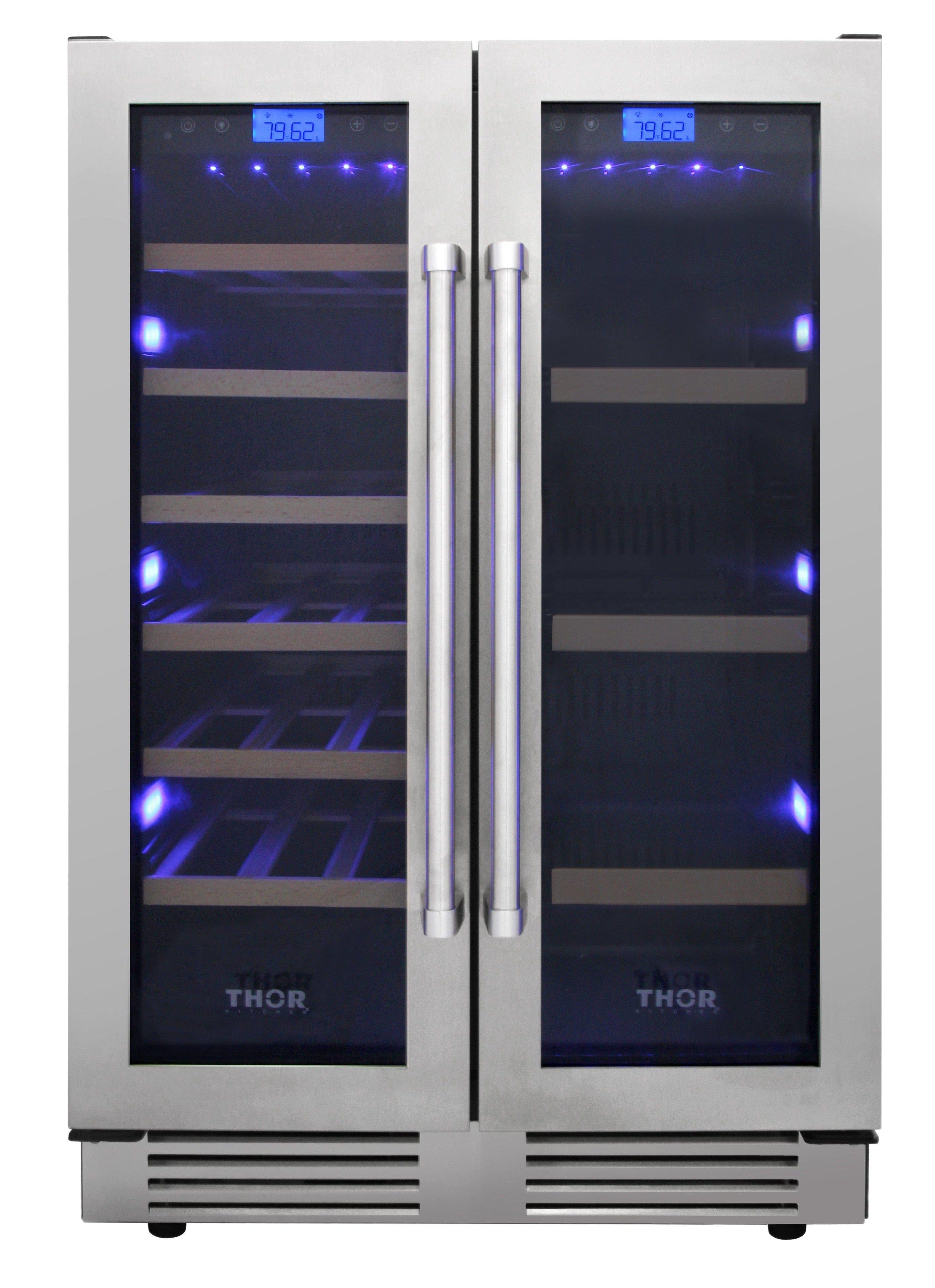 Thor Kitchen 24 Inch 21 Bottle & 95-Can Wine Cooler TBC2401DI I Luxury Appliances Direct