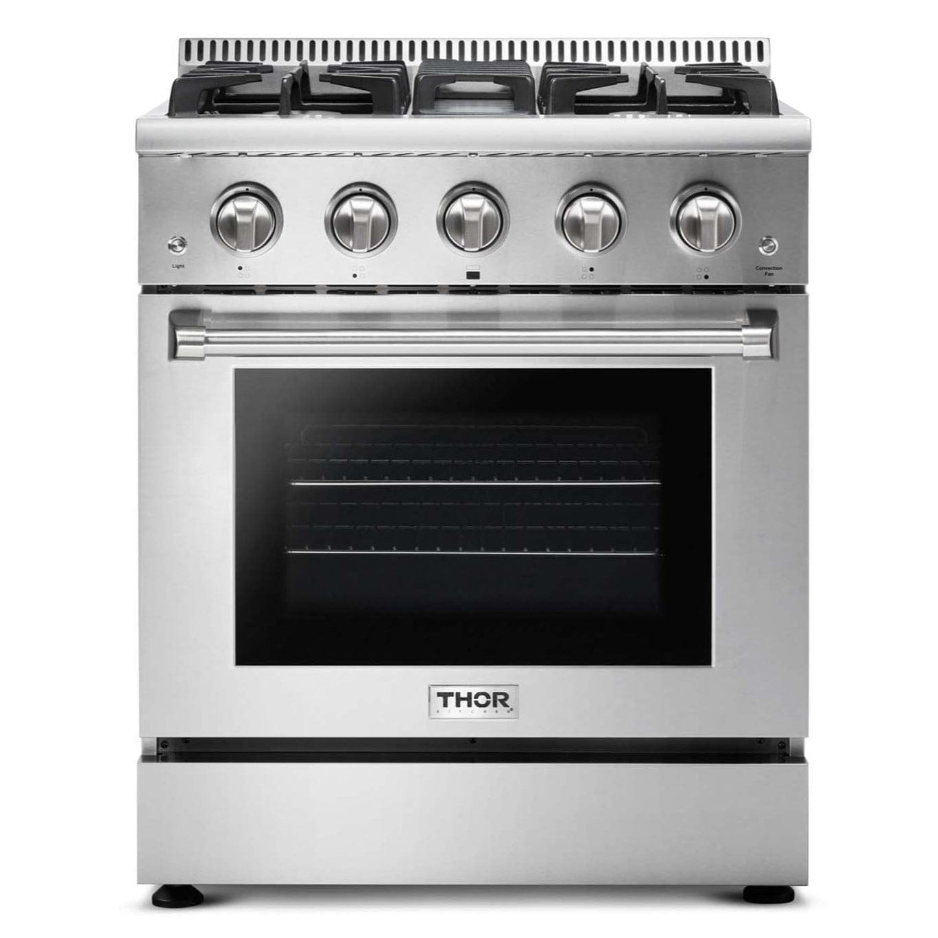 Thor Kitchen 30 in. 4.2 cu. ft. Professional Natural Gas Range in Stainless Steel HRG3080U I Luxury Appliances Direct