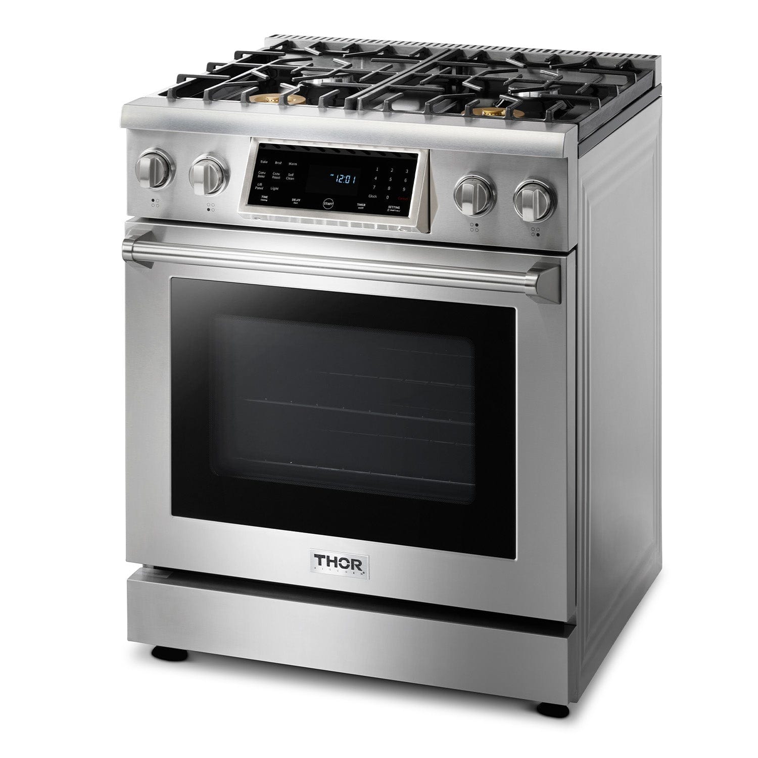 Thor Kitchen 30 In. 4.6 cu. ft. Self-Clean Propane Gas Range in Stainless Steel TRG3001LP I Luxury Appliances Direct