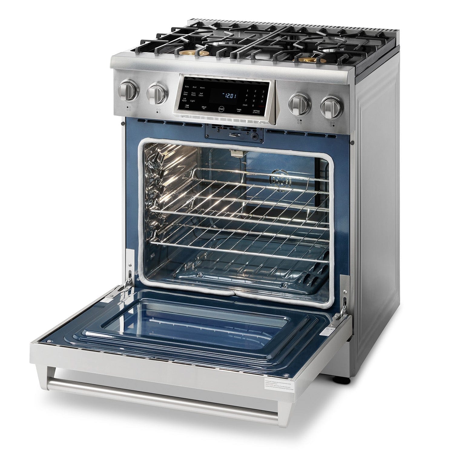 Thor Kitchen 30 In. 4.6 cu. ft. Self-Clean Propane Gas Range in Stainless Steel TRG3001LP I Luxury Appliances Direct