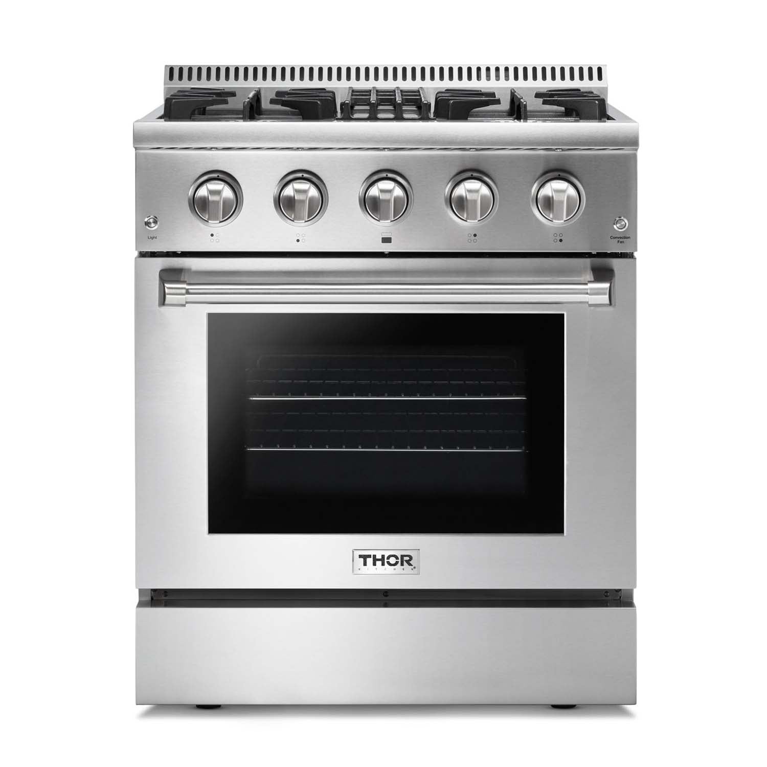Thor Kitchen 30 in. Propane Gas Burner/Electric Oven Range in Stainless Steel HRD3088ULP I Luxury Appliances Direct