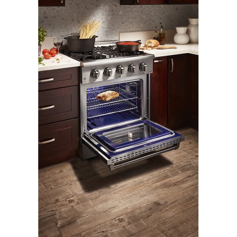 Thor Kitchen 30 in. Propane Gas Burner/Electric Oven Range in Stainless Steel HRD3088ULP I Luxury Appliances Direct