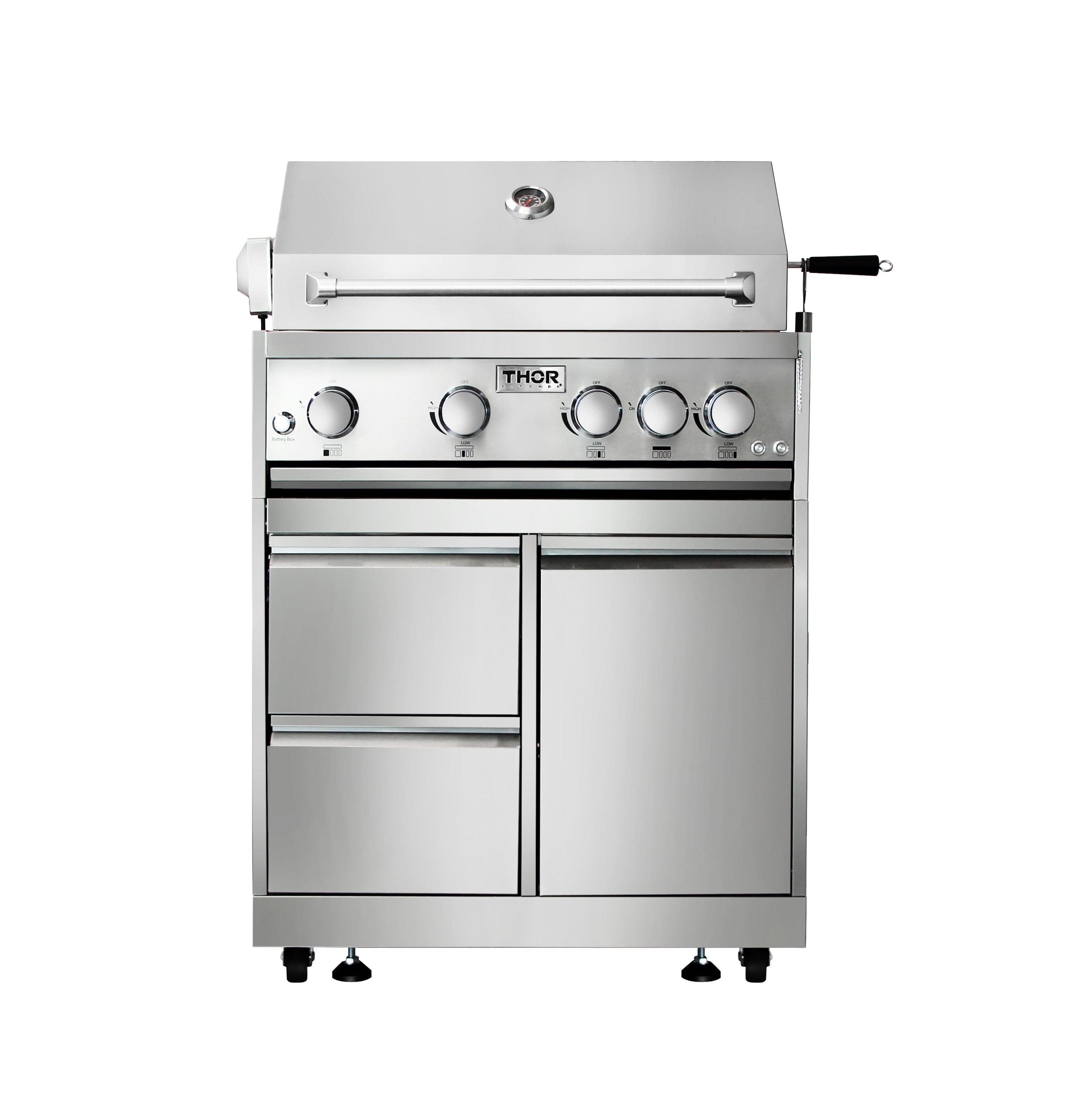 Thor Kitchen 32 Inch Built-In Liquid Propane Grill MK04SS304 I Luxury Appliances Direct