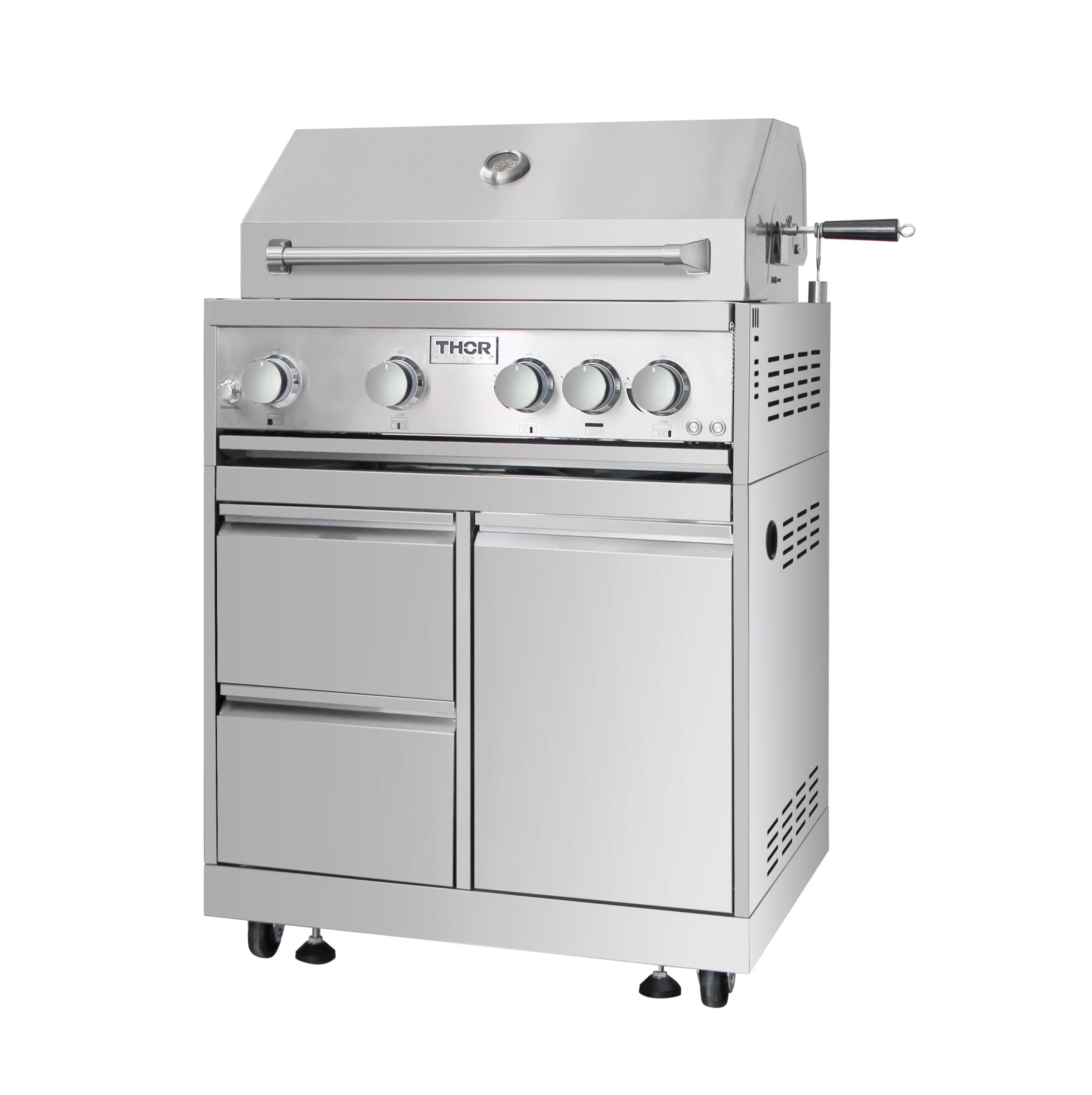 Thor Kitchen 32 Inch Built-In Liquid Propane Grill MK04SS304 I Luxury Appliances Direct