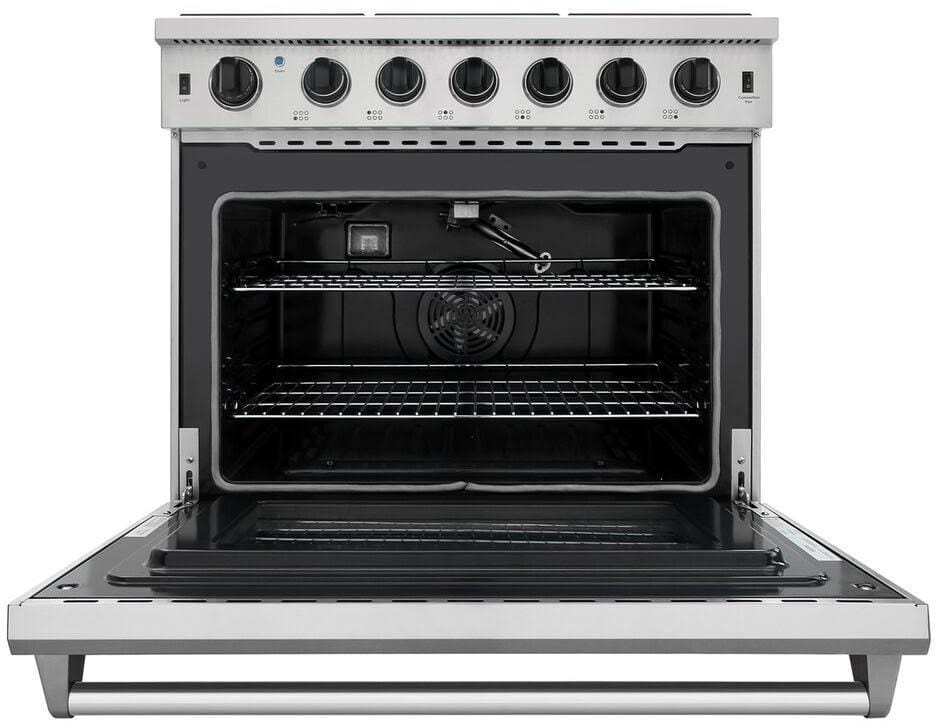 Thor Kitchen 36 in. 6.0 Cu. Ft Professional Natural Gas Range in Stainless Steel LRG3601U I Luxury Appliances Direct