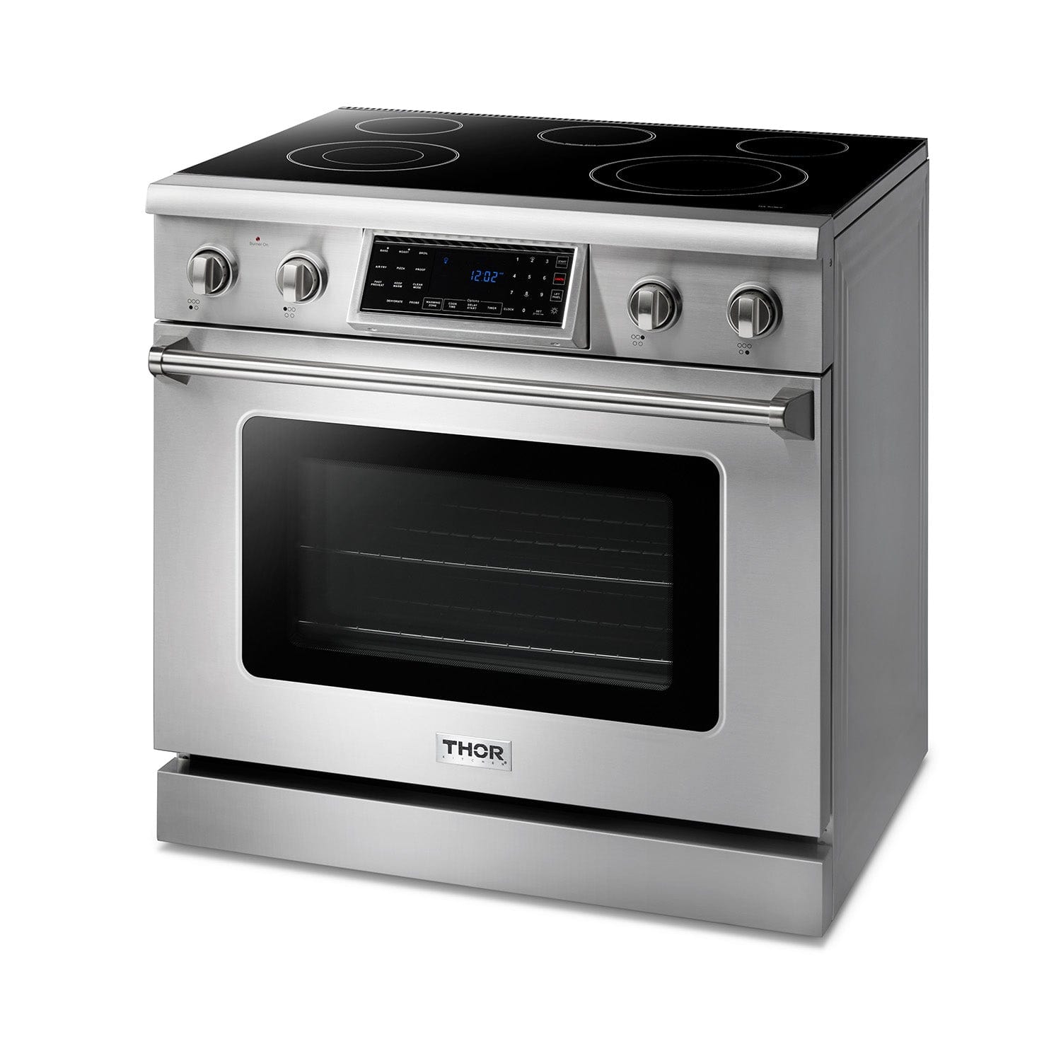 Thor Kitchen 36 Inch Air Fry and Self-Clean Professional Electric Range TRE3601 I Luxury Appliances Direct