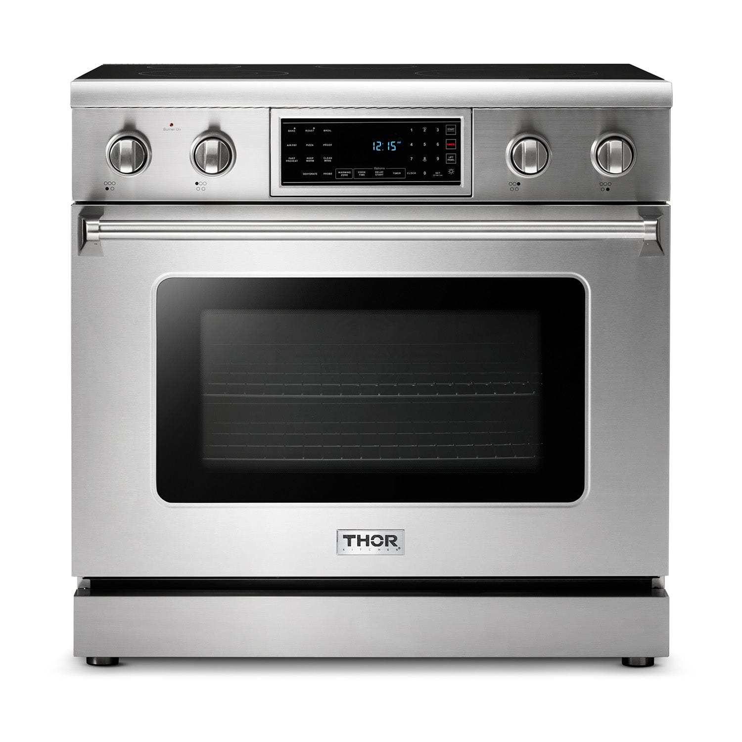 Thor Kitchen 36 Inch Air Fry and Self-Clean Professional Electric Range TRE3601 I Luxury Appliances Direct