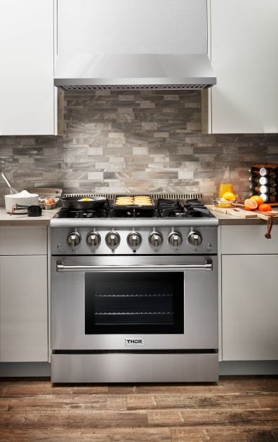 Thor Kitchen 36 Inch Under Cabinet LED Range Hood in Stainless Steel TRH3606 I Luxury Appliances Direct
