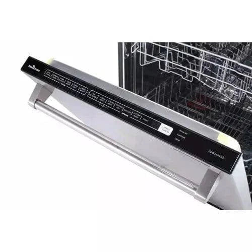 Thor Kitchen 4-Piece Appliance Package - 30-Inch Gas Range, Refrigerator with Water Dispenser, Under Cabinet Hood & Dishwasher in Stainless Steel I Luxury Appliances Direct