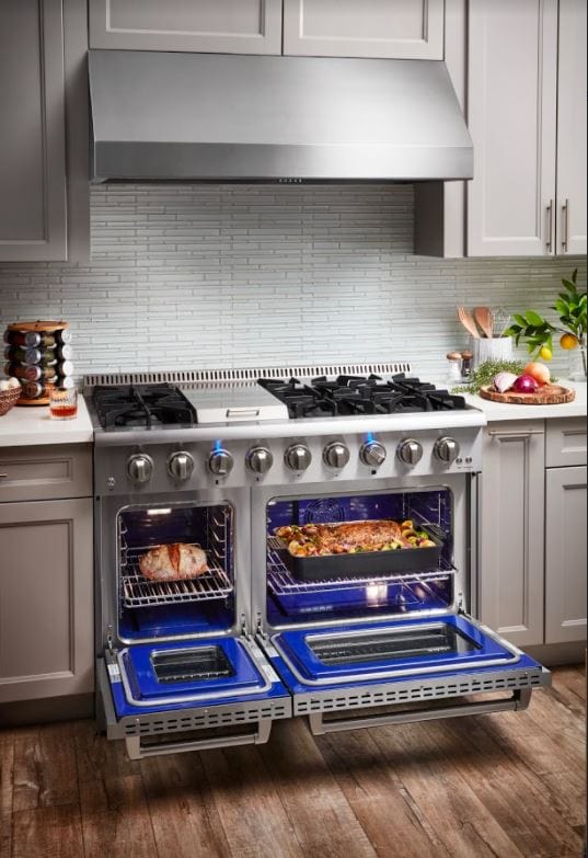 Thor Kitchen 48 in. 6.7 cu. ft. Professional Natural Gas Range in Stainless Steel HRG4808U I Luxury Appliances Direct