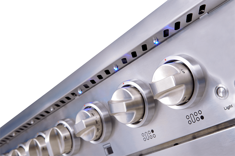 Thor Kitchen 48 in. 6.7 cu. ft. Professional Natural Gas Range in Stainless Steel HRG4808U I Luxury Appliances Direct