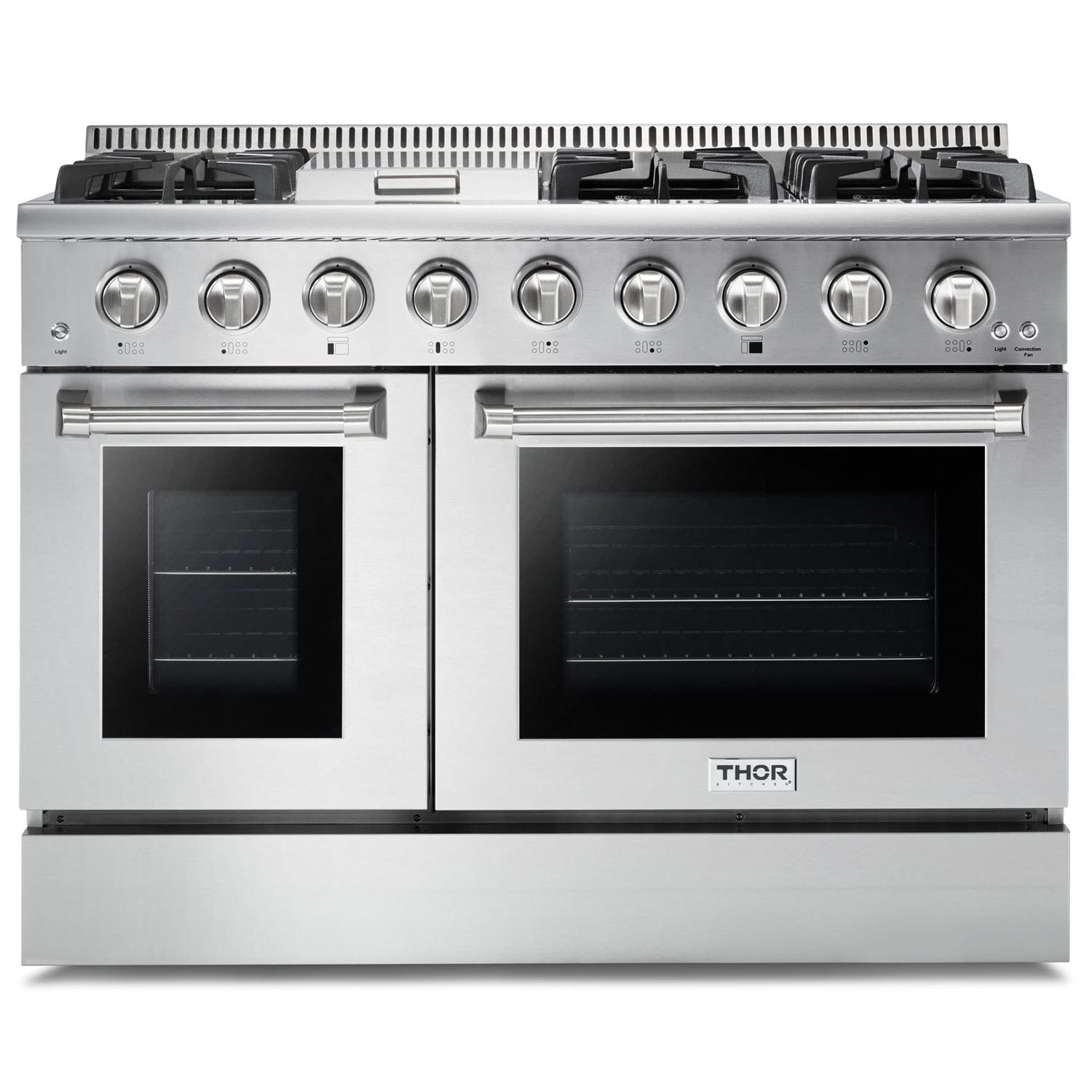 Thor Kitchen 48 in. 6.7 cu. ft. Professional Natural Gas Range in Stainless Steel HRG4808U I Luxury Appliances Direct