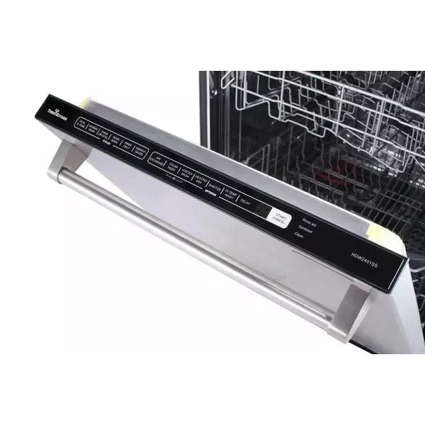 Thor Kitchen 6-Piece Appliance Package - 36-Inch Gas Range, Refrigerator with Water Dispenser, Under Cabinet Hood, Dishwasher, Microwave Drawer, & Wine Cooler in Stainless Steel I Luxury Appliances Direct