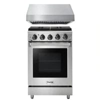 Thor Kitchen Appliance Package - 24 in. Propane Gas Range, Range Hood I Luxury Appliances Direct