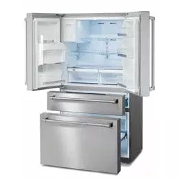 Thor Kitchen Package - 30 in. Propane Gas Range, Refrigerator with Water and Ice Dispenser, Dishwasher I Luxury Appliances Direct