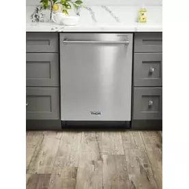 Thor Kitchen Package - 36 In. Natural Gas Range, Refrigerator with Water and Ice Dispenser, Dishwasher I Luxury Appliances Direct