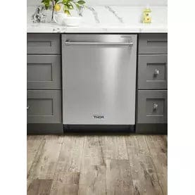 Thor Kitchen Package - 36 In. Propane Gas Range, Refrigerator with Water and Ice Dispenser, Dishwasher I Luxury Appliances Direct