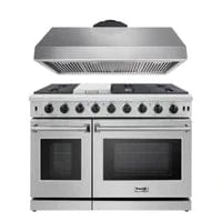 Thor Kitchen Package - 48 in. Gas Range, Range Hood I Luxury Appliances Direct