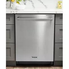 Thor Kitchen Package - 48 in. Propane Gas Range, Dishwasher, Refrigerator with Water and Ice Dispenser I Luxury Appliances Direct